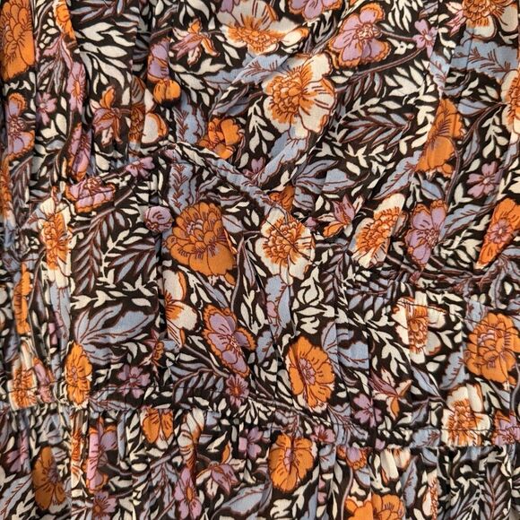 Japna Womens Crop Top Adjustable Straps Beach Vacation Flowers NWT Sz Large - Picture 2 of 4